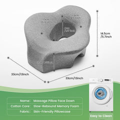 WOGAHEV memory foam face-down pillow contouring support for restful relaxation.