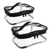 Wobe clear makeup bag large opening top view for easy packing