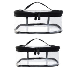 Wobe transparent travel cosmetic bag interior view helps quick item finding