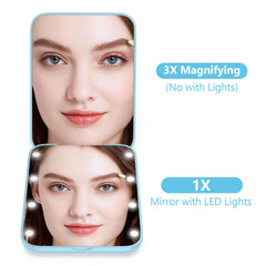 WOBSION magnetic 180-degree opening mirror for easy positioning and hands-free grooming
