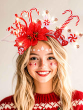 Woeoe LED Christmas snowflake headband lights up festive hairstyle for parties