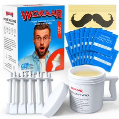 Wokaar nose wax kit wax jar close-up showing premium 120g formula for smooth results