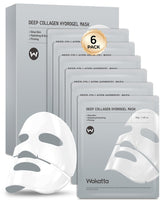 Wokatta 6-pack bio-collagen face mask display for deep hydration
