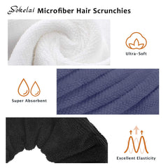 Wokelai frizz-free scrunchie gently holds hair without tugging.
