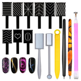 WOKOTO cat eye magnetic stick with flower pattern for quick gradient nail art