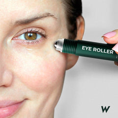 The Wolf Project Under Eye Roller highlights caffeine for an awake look.