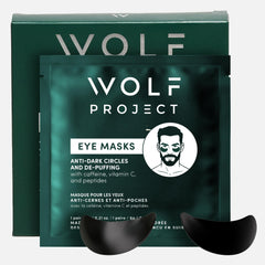 The Wolf Project Under Eye Patches pack close-up for depuffing relief