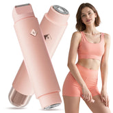 WOLLEA bikini trimmer dual-head in use for versatile full-body grooming.