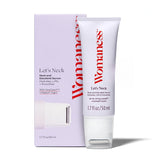 Womaness Let's Neck firming serum bottle closeup shows cooling hydration