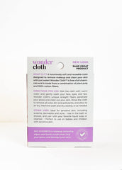Wonder Cloth just-water removal demonstrates makeup-free skin with gentle exfoliation