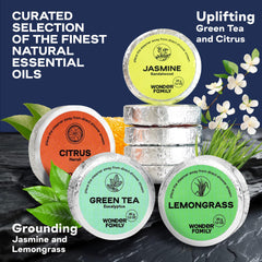 Wonder Family jasmine steamers pack for mood-boosting shower aromatherapy.