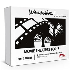 WONDERBOX AMC location options illustrate choosing among 600 theatres for a flexible night out.