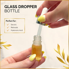 Wondercraft glass dropper bottles provide precise application for serums and oils.