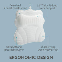 WONDERfoam pillow dimensions 17.25 by 16.5 inches for full upper body support