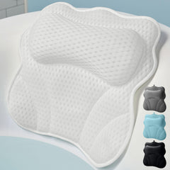 WONDERfoam thick padded ergonomic bath pillow headrest for neck comfort