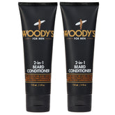 Woodys 2-in-1 beard wash conditioner bottle for streamlined grooming and softer facial hair
