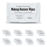 World Amenities bulk makeup remover wipes in a 50-count pack for quick facial makeup removal.