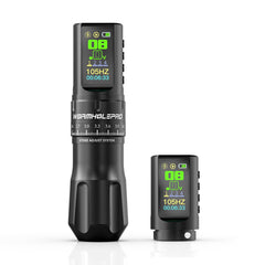 WORMHOLEPRO AQUILA wireless tattoo machine front view for ergonomic handling and control