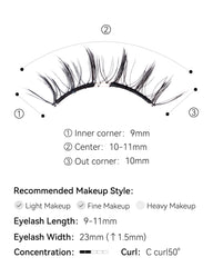 WOSADO glue-free magnetic lashes close-up highlighting comfortable wear and no glue required.