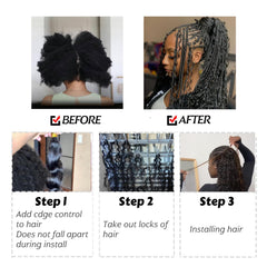 Wosama braids on a mannequin demonstrating easy styling and natural blend with hair.