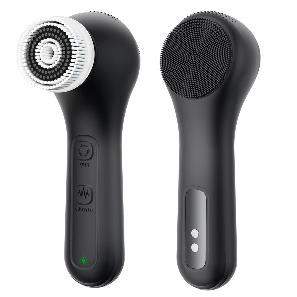 WOVAZUS vibrating-rotating face scrubber front view for deep cleansing and exfoliation