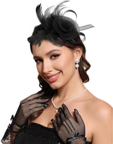 WOVOWOVO fascinator with veil and feathers adds vintage party-ready flair for weddings or tea parties.