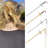 WOVOWOVO sword hair stick ancient sword design adds timeless elegance to updo hairstyles