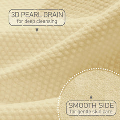 WOWOTEX towel shown dry, ideal for sensitive-skin facial cleansing.