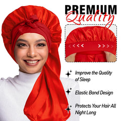 WOZUTUNT bonnet with elastic band provides secure fit without tightness for restful nights