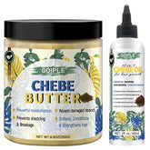 WOZUTUNT Chebe hair growth oil bottle highlighting nourishing formula for all hair types.