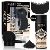 WOZUTUNT hair fibers-application closeup shows instant thickness for a natural-looking hairline.