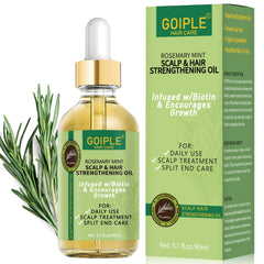WOZUTUNT Rosemary Oil bottle top view for scalp nourishment