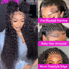 WPPIKK 13x4 lace front wig natural lace front for easy, invisible wear.