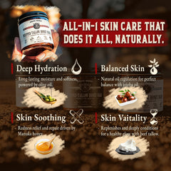 Wrath & Remedy balm applied to the face for soothing moisture