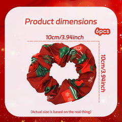 WRBAJIS Santa scrunchie brightens holiday ponytail styling