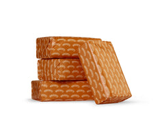 Wright's coal tar soap four-pack, packaging view for convenient home use