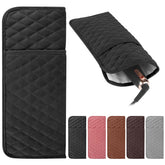 WRORUNER heat-resistant hair tools bag front view for safe travel
