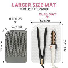 WRORUNER heat mat 12x9 curling-iron-use keeps tools organized and safe.