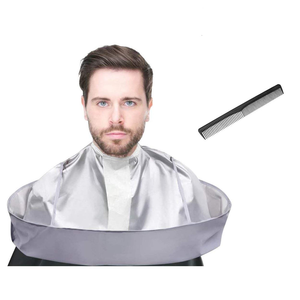 Wsevinn hair cutting cape in silver foldable design for compact storage