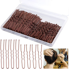 WSICSE hair pins bun 2-4inch brown for secure bun hold during daily wear