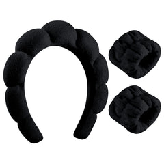 WSICSE spa headband shows a soft, absorbent surface for gentle cleansing routines.