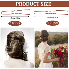 WSICSE U shaped hair pins brown providing strong grip without slipping