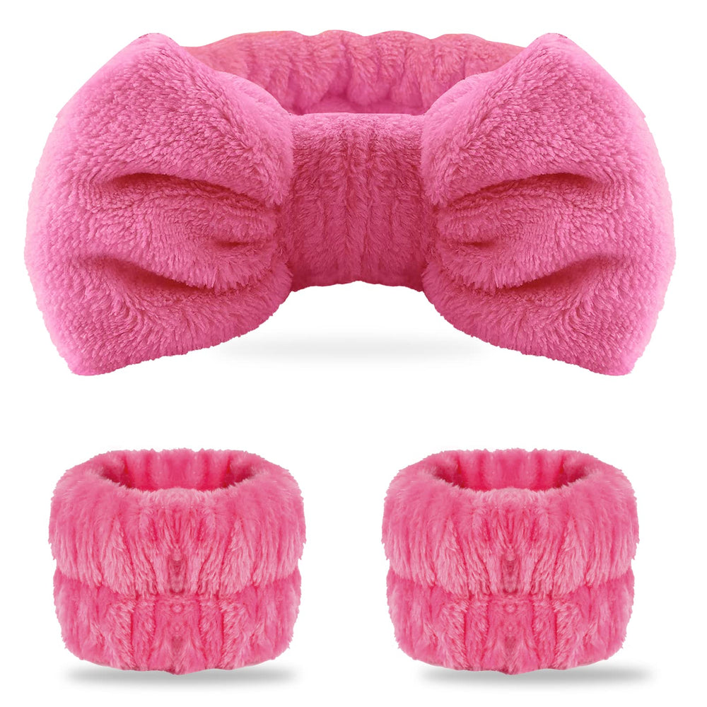 WSYUB spa headband watermelon-red keeps hair off face during makeup application