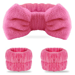 WSYUB spa headband watermelon-red keeps hair off face during makeup application