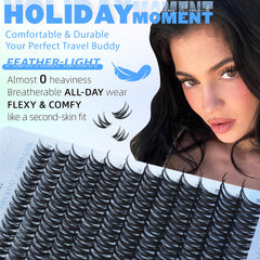 WTVANE Flora Lash Clusters thin-band design blends seamlessly with natural lashes.