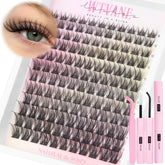wtvane lash clusters kit packaging shows a ready-to-use at-home lash set for beginners