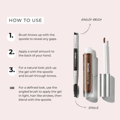 WUNDERBROW Eyebrow Gel auburn brow application on sparse brows