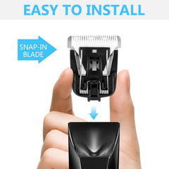 Wusuker snap-in installation blade shown for quick blade replacement.