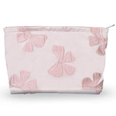 WY LIGHTING LEVEL makeup bag with soft-touch butterfly motif for elegant travel storage.