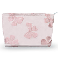 WY LIGHTING LEVEL makeup bag with soft-touch butterfly motif for elegant travel storage.
